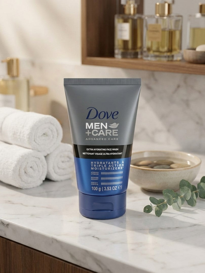 Dove Men Extra Hydrating Face Wash 100g
