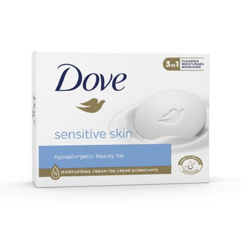 Dove Sensitive Skin Hypoallergenic Beauty Bar Moisturizing Cream 90g (Imported)