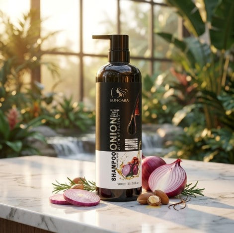 Eunomia Sulfate Free Onion with Keratin Anti Hair Loss Shampoo 900ml (XL)