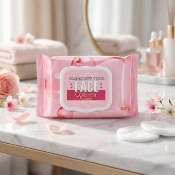 Hudamoji Makeup Remover Cleansing Wipes 30 Pieces