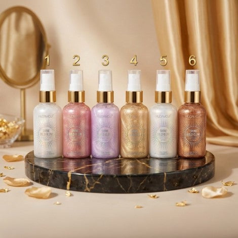 Hudamoji Shine Gold Glow Highlight Spray