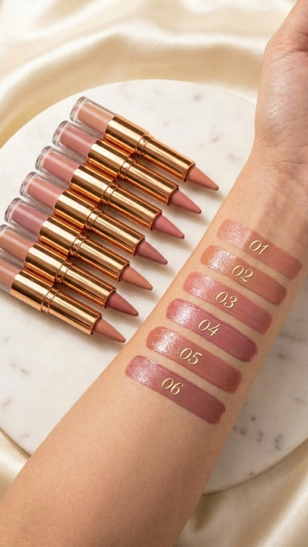 Kiss Beauty Two Kisses Lip Gloss & Lipstick 2 IN 1