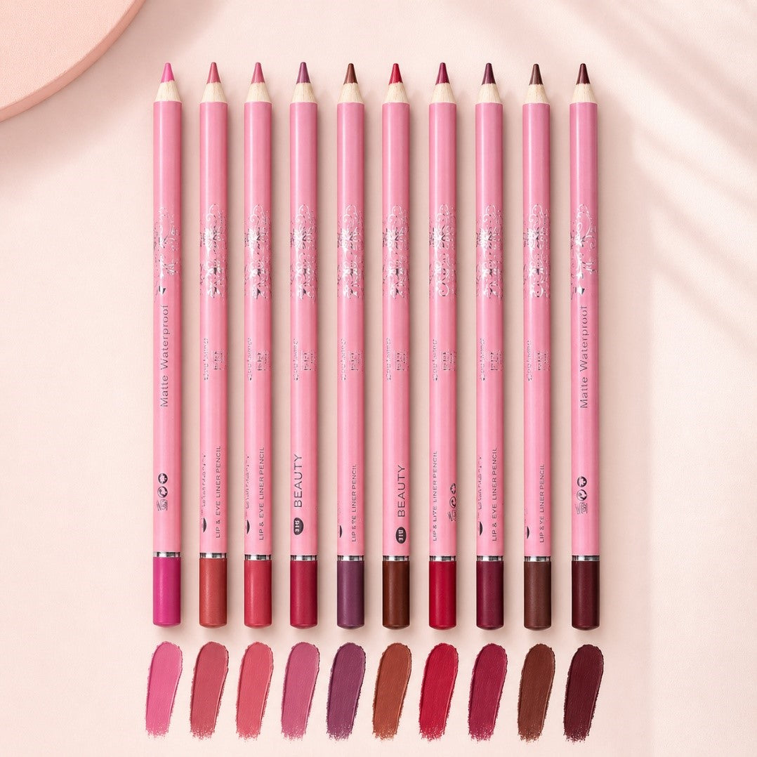 Long Lasting Lip and Eye Pencil Liners (Pack of 12)