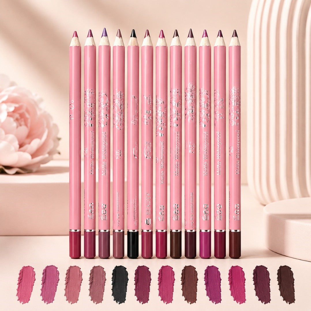 Long Lasting Lip and Eye Pencil Liners (Pack of 12)