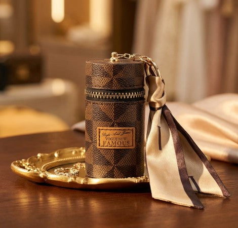 Mini Wallet Cylinder Bag with Keychain