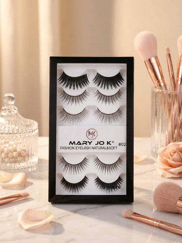 Natural Soft Eyelashes Lightweight False Lashes 5 Pairs