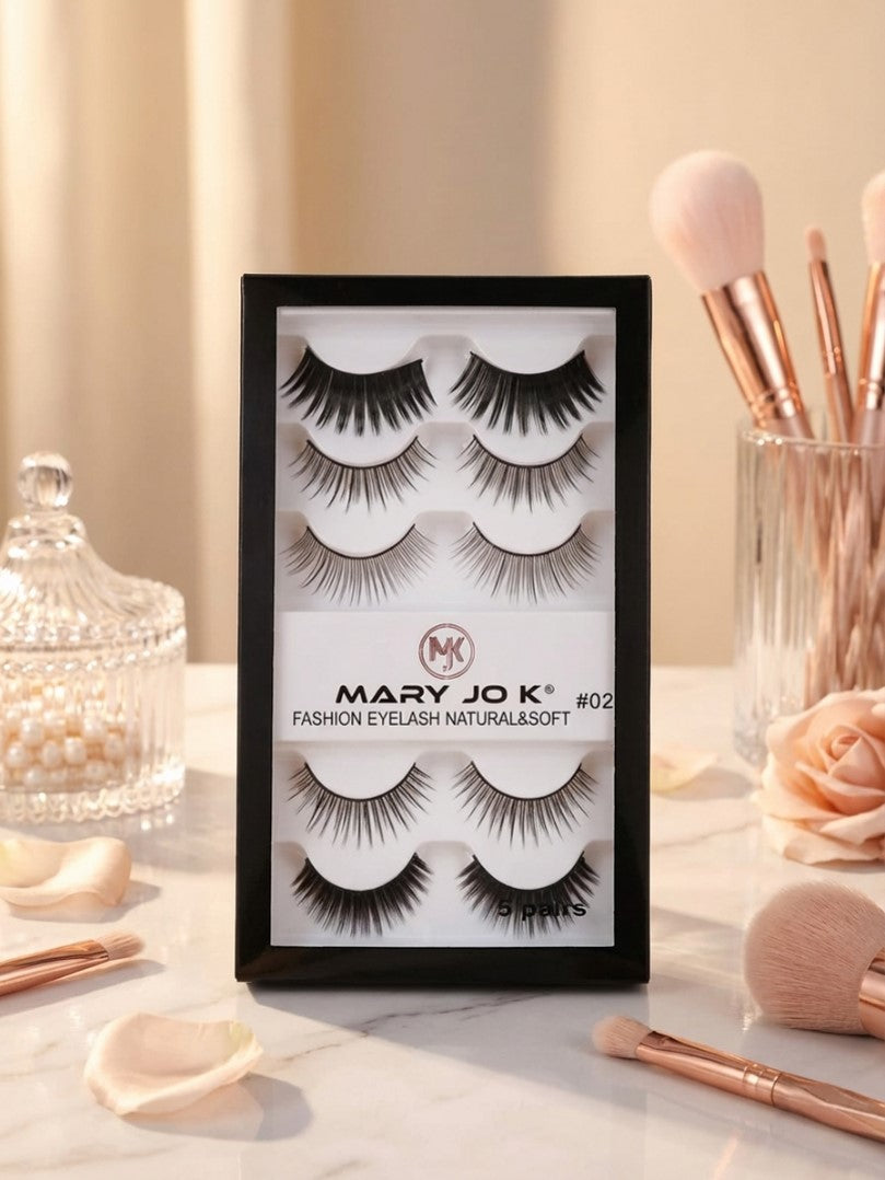 Natural Soft Eyelashes Lightweight False Lashes 5 Pairs