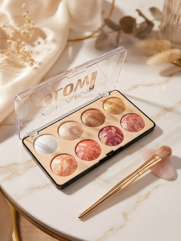 Seven Cool Blush and Highlighter Palette 8 in 1