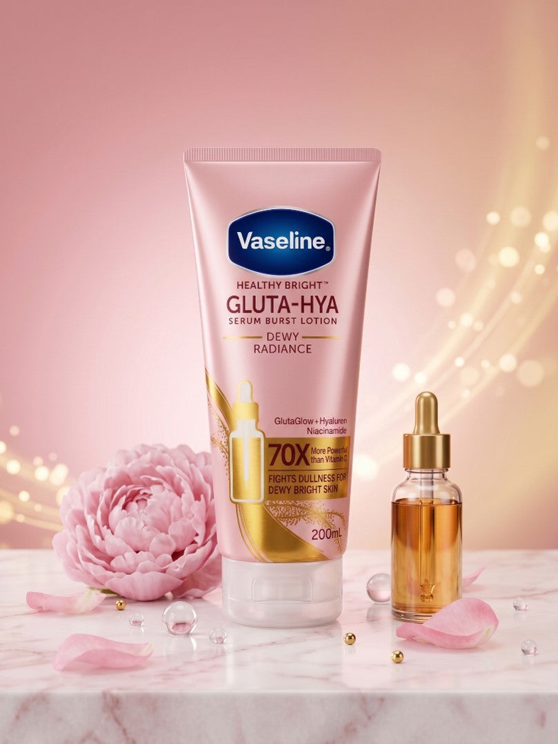 Vaseline Gluta Hya Dewy Radiance Serum Burst Lotion 70X 200ml