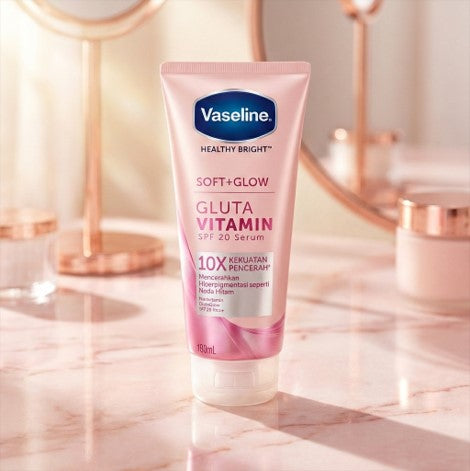Vaseline Healthy Bright Soft+Glow Gluta Vitamin SPF 20 Serum 180ml