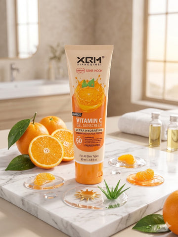 XQM Advanced Vitamin C Gel Sunscreen Ultra Hydrating SPF60+
