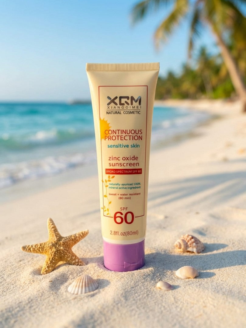 XQM Zinc Oxide Continuous Protection Sunscreen SPF60 80ml