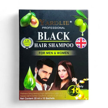 Yardlie Hair Color Shampoo Sachet Black (Pack of 10)